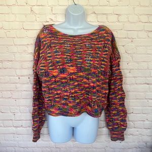 Wild Fable multi colored knit sweater size large